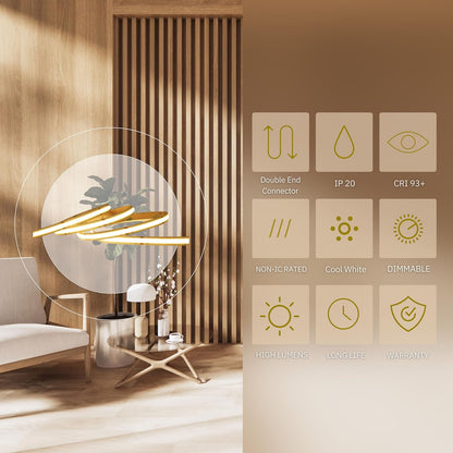 P-5042 COB LED 90W 1700M Lumens Cool White 4100k Tape Light
