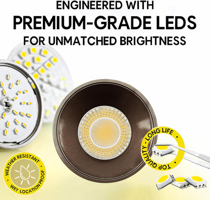 P-7097 4 Inch Millwork Trimless Round Bronze 15-9W, 1550-950 Lumens 5CCT Recessed Light