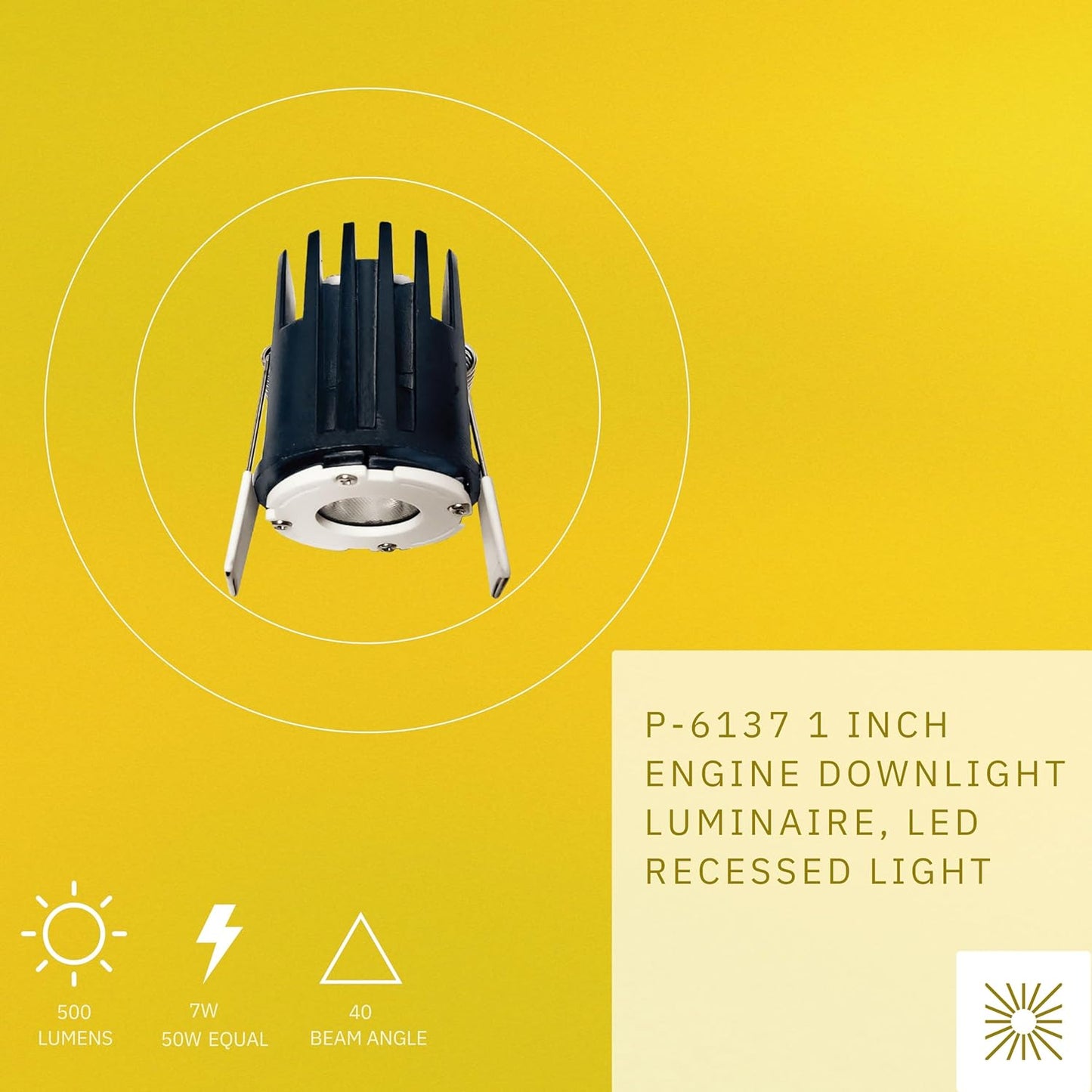 P-6137 1.5 Inch Engine 7W 500 Lumens 5CCT Recessed Light