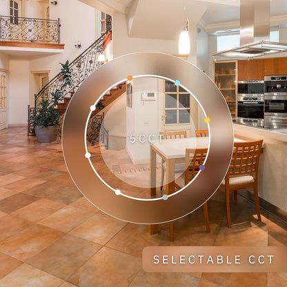 P-5914 4 Inch Square Black 23W 1800 Lumens 5CCT Recessed Light