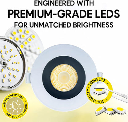 P-7126 3.5 inch Round Two-Tone 15-9W, 1400-900 Lumens 5CCT Recessed Light
