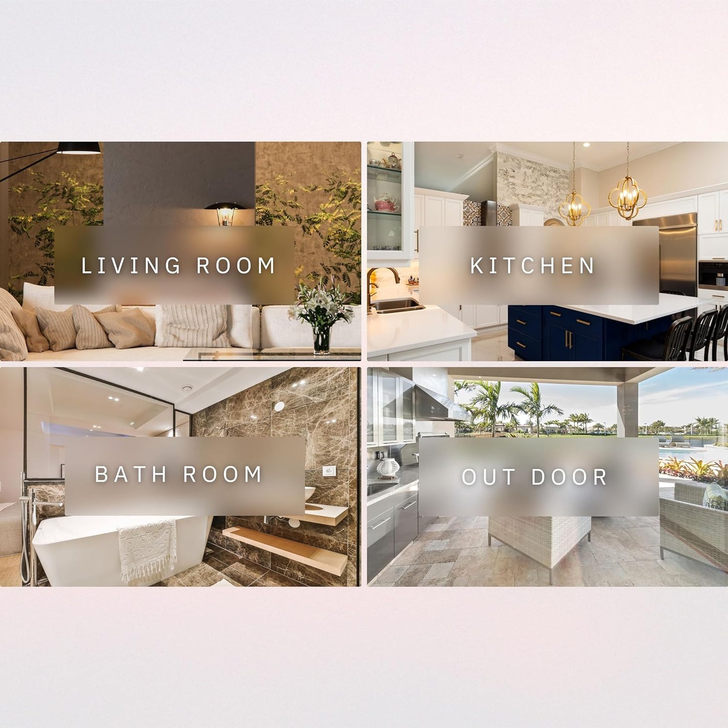 P-6088 6 Inch Square White 22W 2200 Lumens 5CCT Gimbal Light