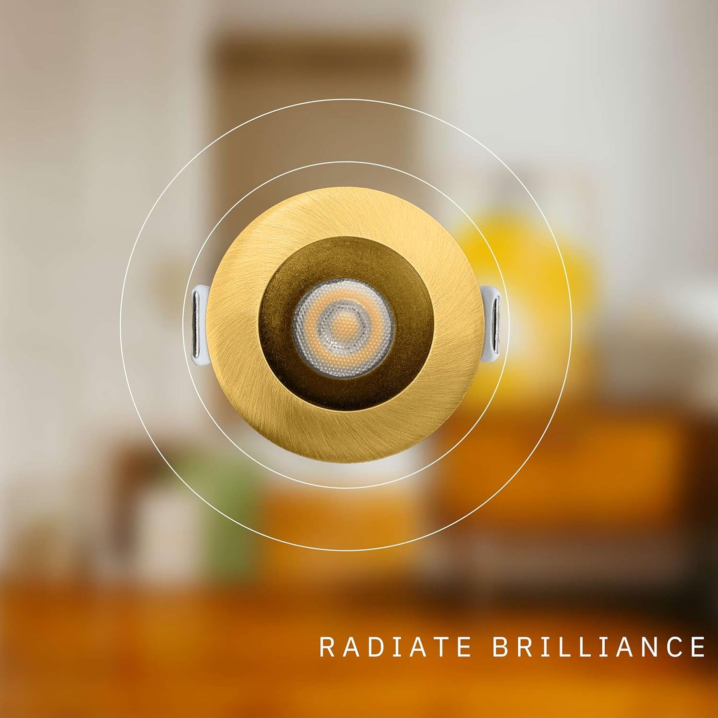 P-6520 1 Inch Round Brushed Brass Smooth High-Output, 15 Watts, 1100 Lumens 5CCT Recessed Light