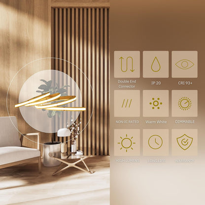 P-5040 COB LED 90W 1700M Lumens Warm White 3000k Tape Light