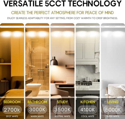 P-7458 4 inch Trimless 4 Head Round White, 60/88W, 6400/9600 Lumens, 5CCT Recessed Light