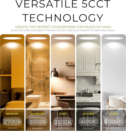 P-7500 3 inch Trimless Square Wall-Wash White, 9W, 850 Lumens, 5CCT Recessed Light