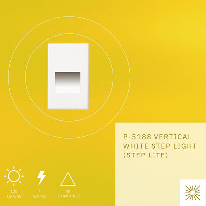 P-5188 White 3W 125 Lumens Super White 5000k Vertical Step Lights