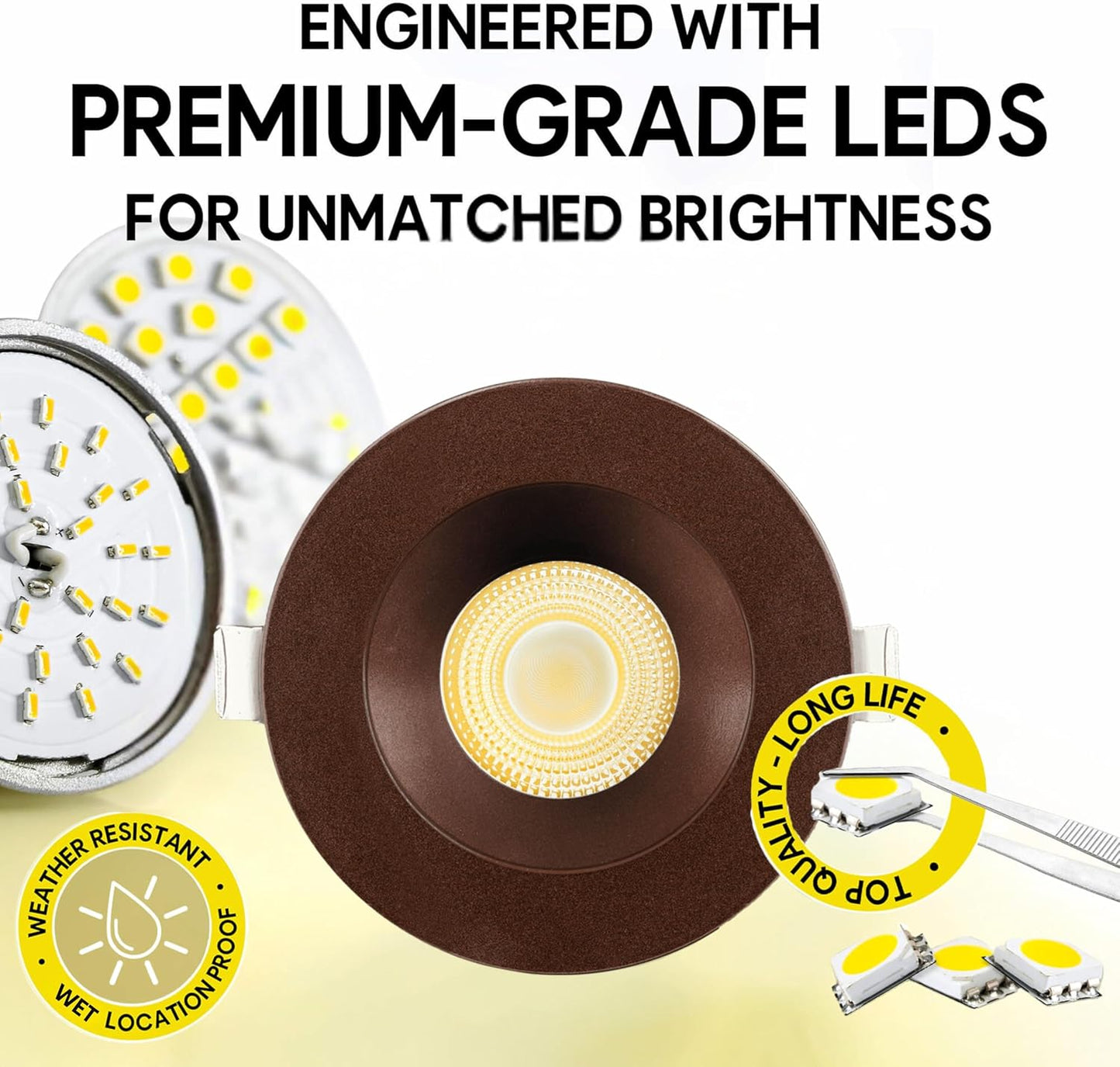 P-7128 3.5 inch Round Bronze 15-9W, 1400-900 Lumens 5CCT Recessed Light