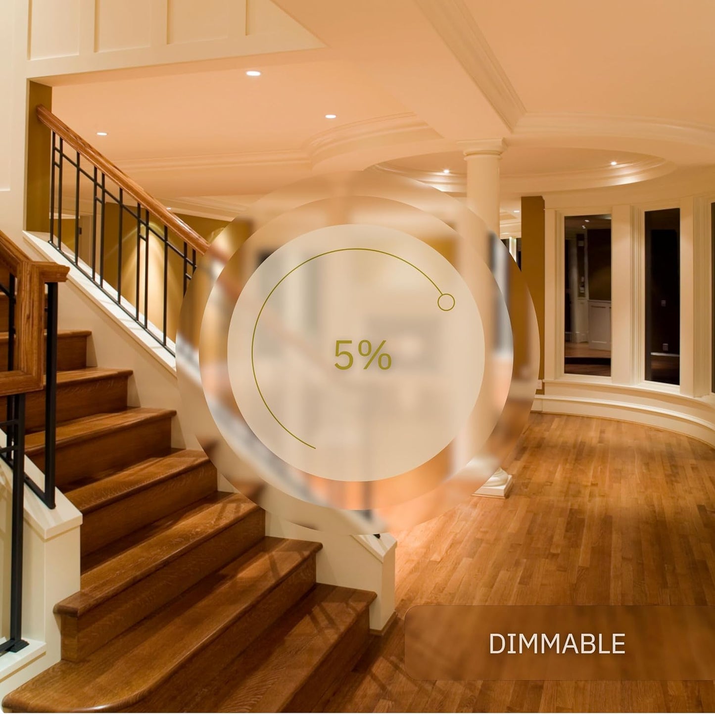 P-6030 3 Inch Brushed Nickel Square 24W 1800 Lumens 5CCT Recessed Light