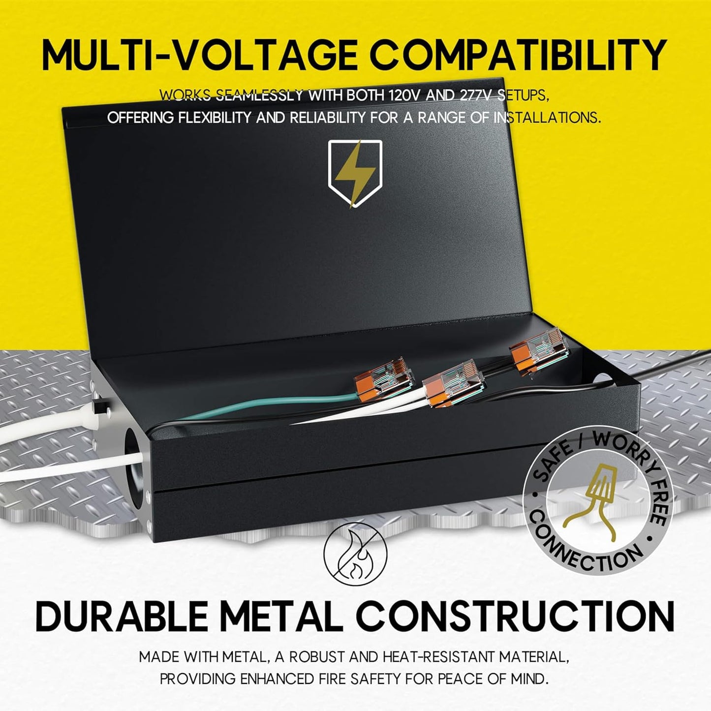 P-7464 4 inch Trimless Quadruple Head Square White, 60/88W, 6400/9600 Lumens, 5CCT Recessed Light