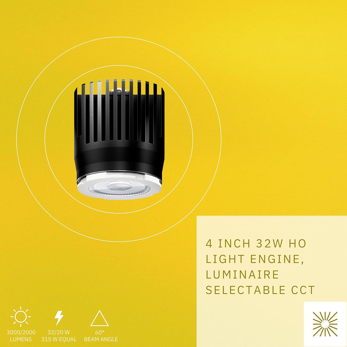 P-6461 4 Inch Engine High-Output, 32 Watts, 3000 Lumens 5CCT Recessed Light
