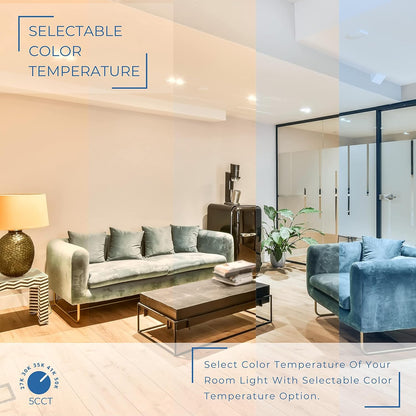 P-5993 3 Inch White Round 9W 850 Lumens 5CCT Recessed Light