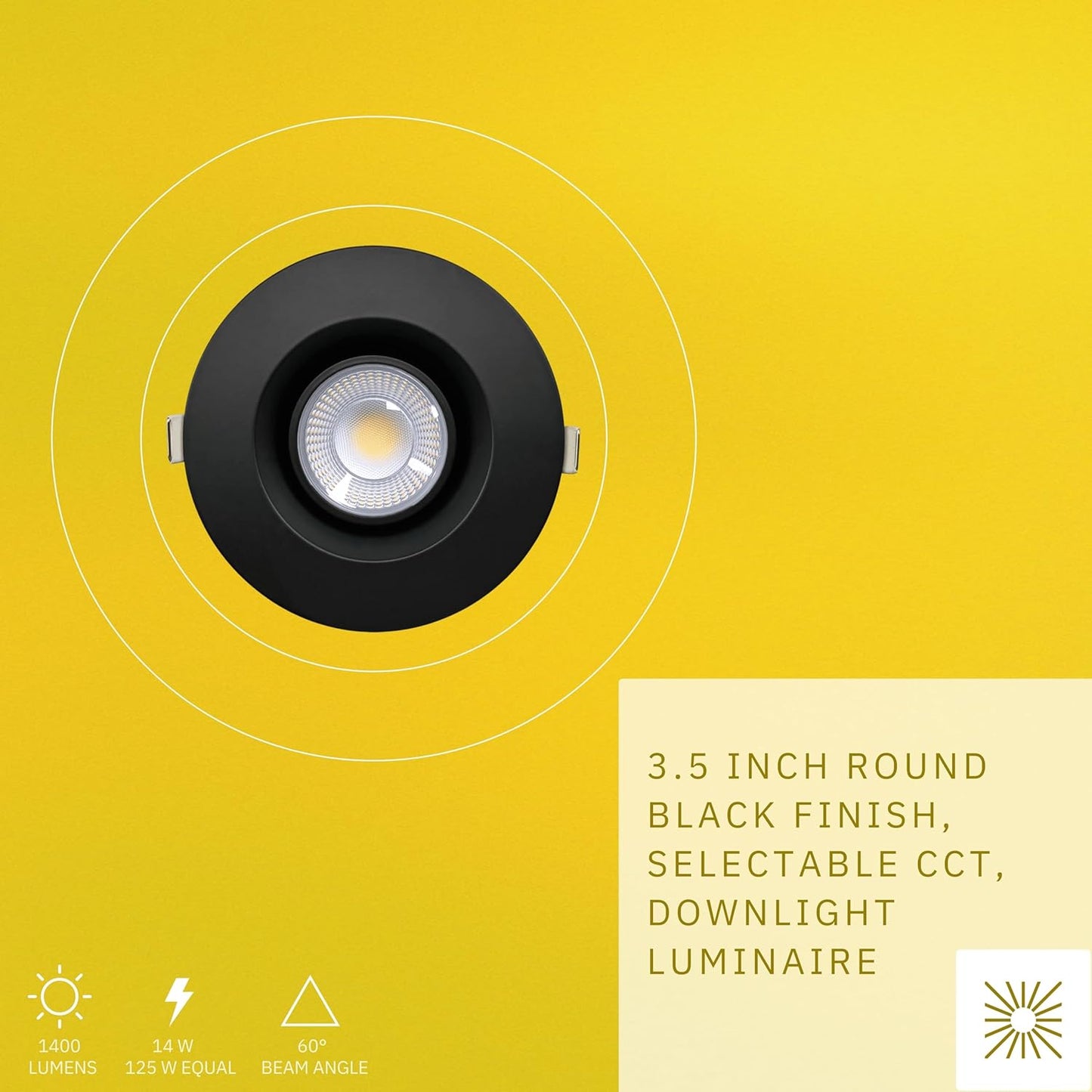 P-6393 3.5 Inch Regress Gimbal Round Black 14W=125W, 1400 Lumens 5CCT Recessed Light