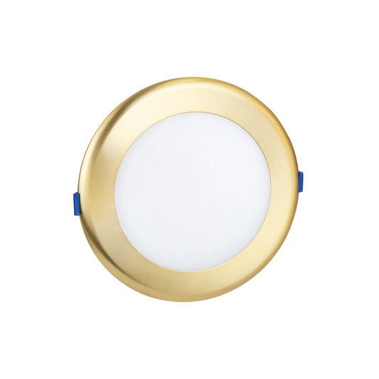 P-5889 6 Inch Round Brushed Brass 20W 1700 Lumens 5CCT Slim Ultra-Thin Light