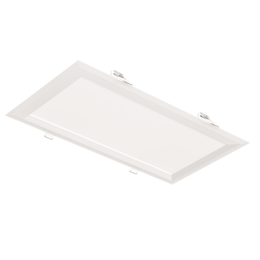 Perlglow 6X1 24W 1900 Lumens Frosted White Finish Rectangle Shape Trimmed Style Wet Rated Selectable CCT 27,30,35,41,50K Rectangular Flushed Slim