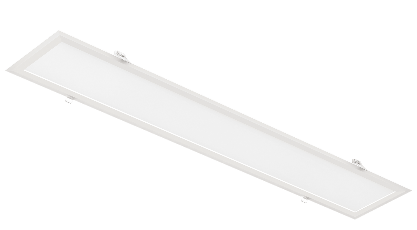 Perlglow 6X3 72W 5600 Lumens Frosted White Finish Rectangle Shape Trimmed Style Wet Rated Selectable CCT 27,30,35,41,50K Rectangular Flushed Slim