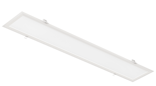 Perlglow 6X3 72W 5600 Lumens Frosted White Finish Rectangle Shape Trimmed Style Wet Rated Selectable CCT 27,30,35,41,50K Rectangular Flushed Slim