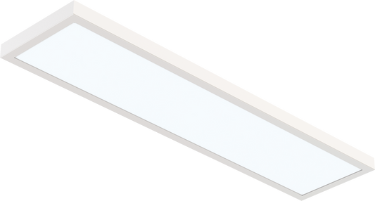 Perlglow 6X2 22W 2420 Lumens Frosted White Finish Rectangle Shape Wet Rated Selectable CCT 30,35,41,50,65K Surface Mount Panel