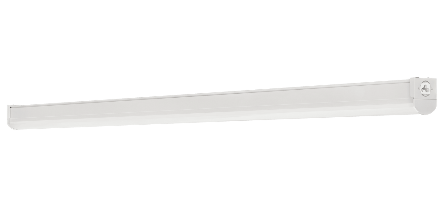 Perlglow 5 Ft 30/60W 3000/6000 Lumens Frosted White Finish Linear Shape Damp Rated Selectable CCT 30,35,41,50,65K Linkable Linear Fixture