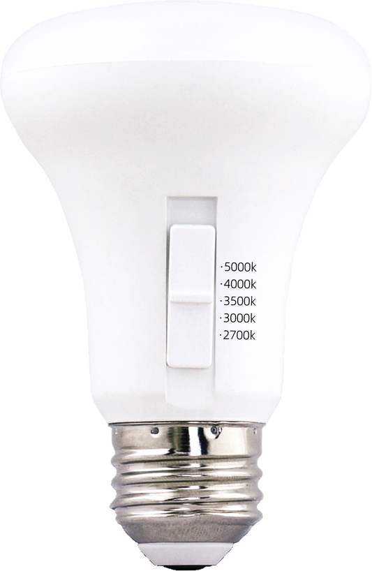 Perlglow 7 Watts BR20 Shape E26 Base Type 550 Lumens Frosted LED Light Bulb 27,30,35,41,50K Selectable CCT
