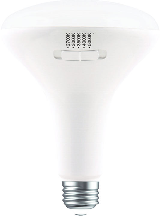 Perlglow 10 Watts BR30 Shape E26 Base Type 900 Lumens Frosted LED Light Bulb 27,30,35,41,50K Selectable CCT