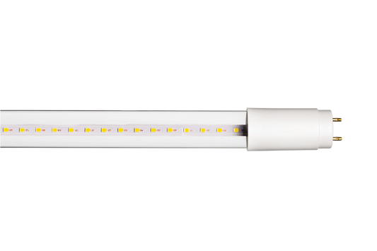 Perlglow 42W 8 Ft T8 Shape Single Pin Base Glass Lens Type B Ballast Bypass Frosted LED Tube Light 4100k Cool White