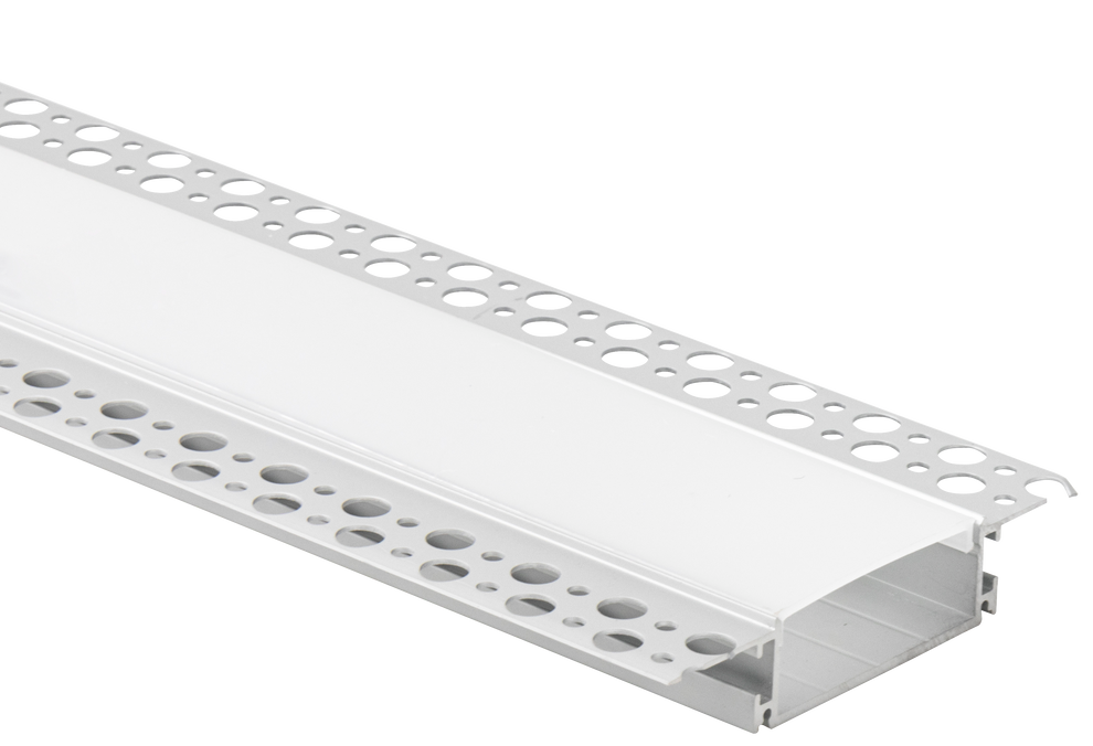 Perlglow P-96422 Silver Finsih Pc opal Cover Material Frosted 2" aluminum trimless channel