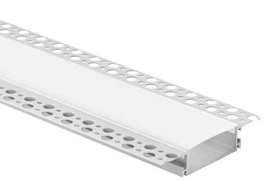 Perlglow P-96422 Silver Finsih Pc opal Cover Material Frosted 2" aluminum trimless channel