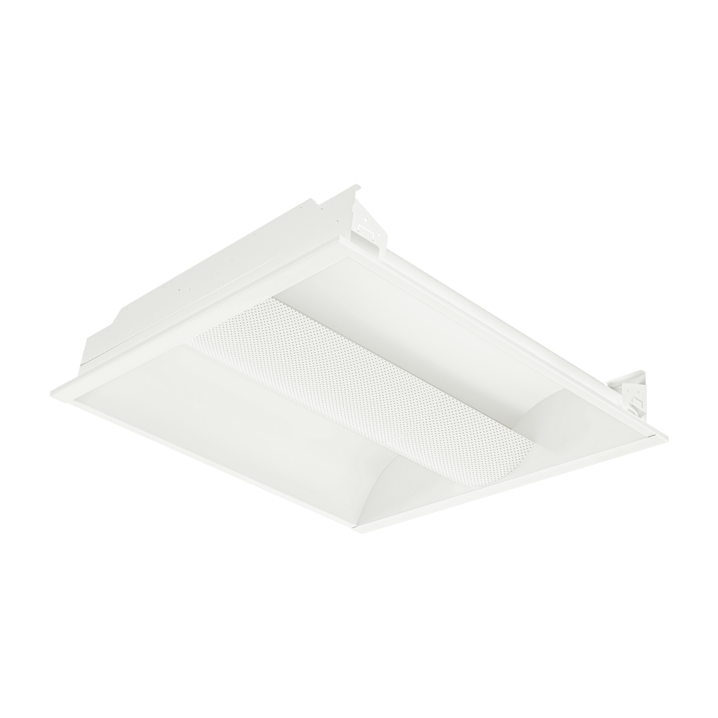 Perlglow 2X2 30/40/50W 3450/4600/5750 Lumens Frosted Wet Rated Selectable CCT 30,35,41,50,65K Indirect Center Net Basket Troffer + Em