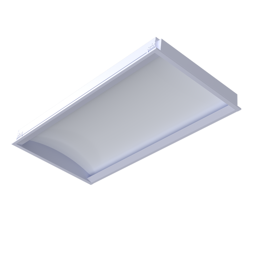 Perlglow 2X4 50/60/70W 5750/6900/8050 Lumens Frosted Wet Rated Selectable CCT 30,35,41,50,65K Indirect Single Vault Troffer Em