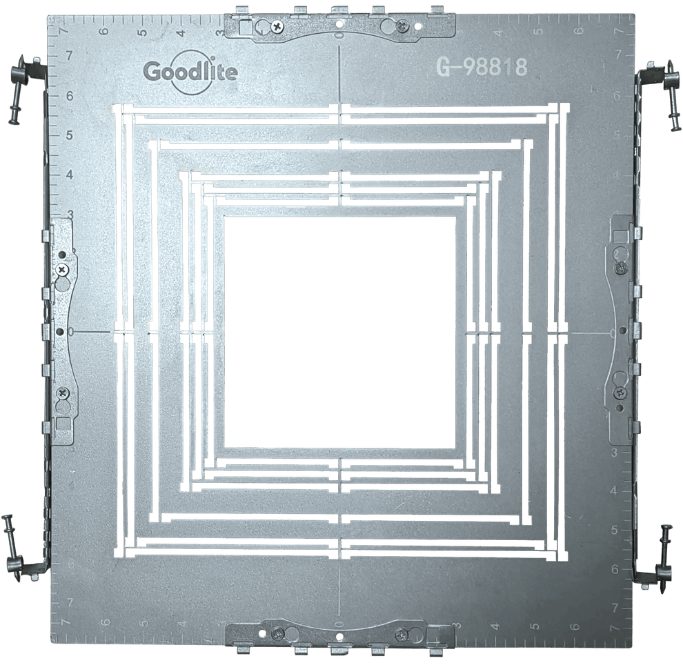 Perlglow P-98818 rectangular flanged new construction plate