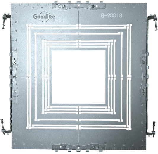 Perlglow P-98818 rectangular flanged new construction plate