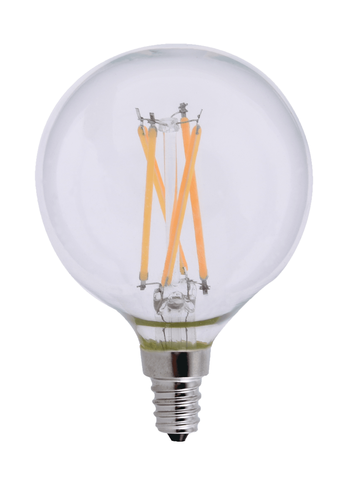 Perlglow 4.5 Watts G16 Shape E12 Base Type 600 Lumens Clear LED Light Bulb 5000K Super White