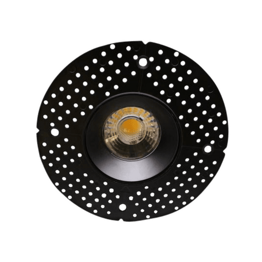 P-5001 3.5 Inch Trimless Black Round 12W 850 Lumens 5CCT Recessed Light