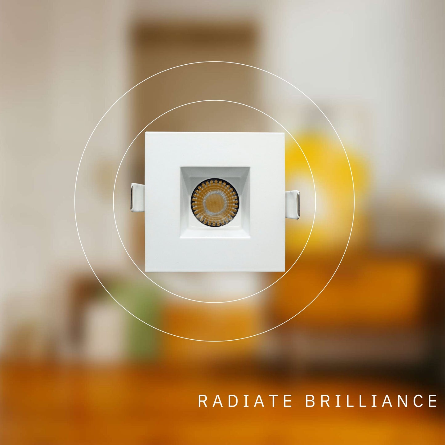 P-5020 2 Inch Square White Finish 8W 700 Lumens 5CCT Recessed Light