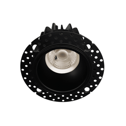 P-5060 2 Inch Trimless Round Black 8W 600 Lumens 5CCT Recessed Light