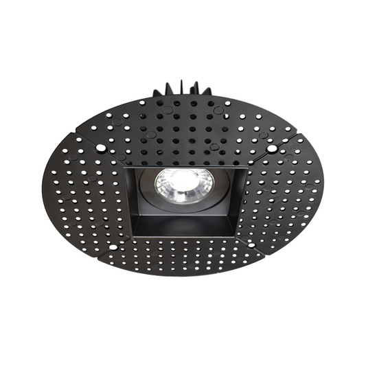 P-5062 3.5 Inch Trimless Square Black 12W 850 Lumens 5CCT Recessed Light