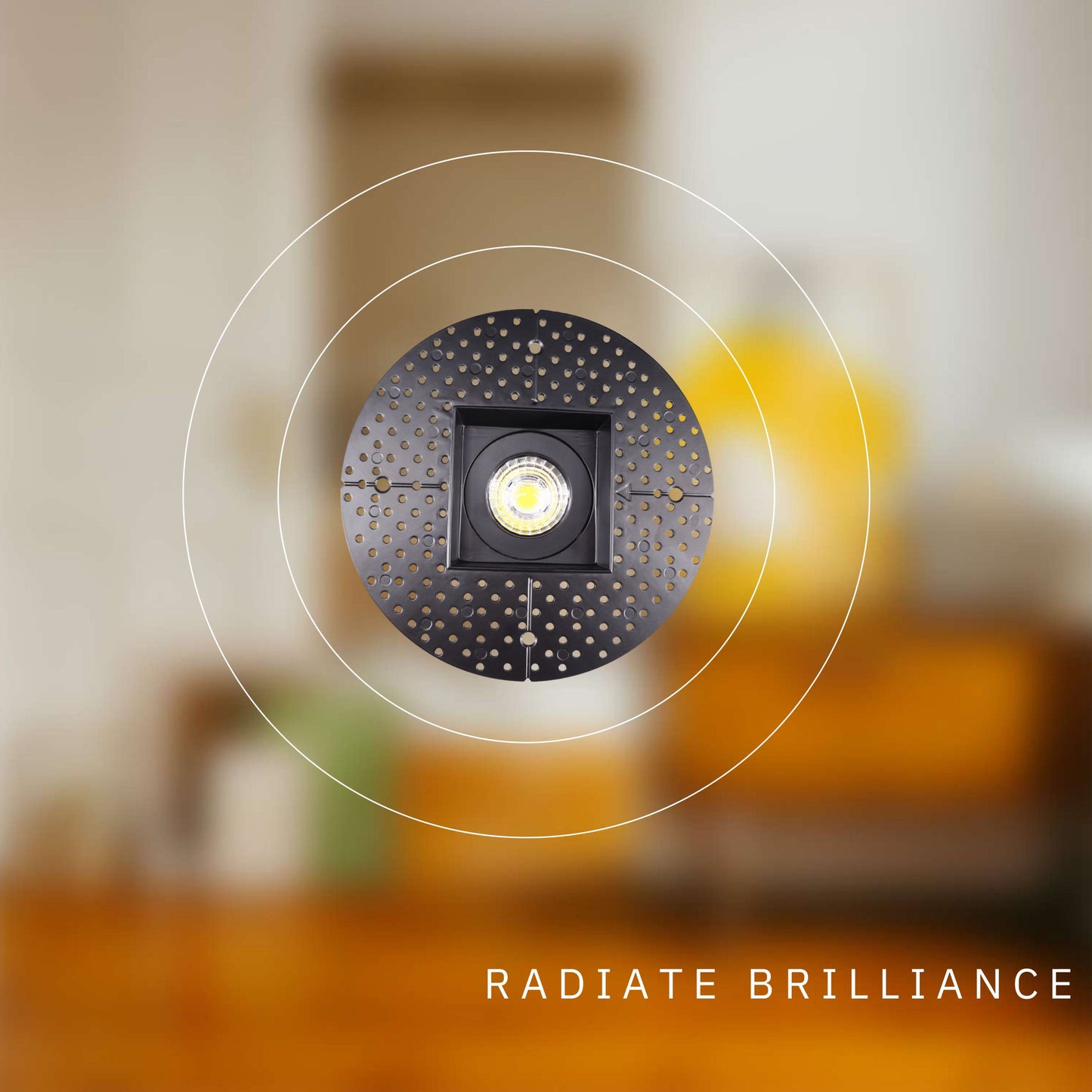 P-5062 3.5 Inch Trimless Square Black 12W 850 Lumens 5CCT Recessed Light