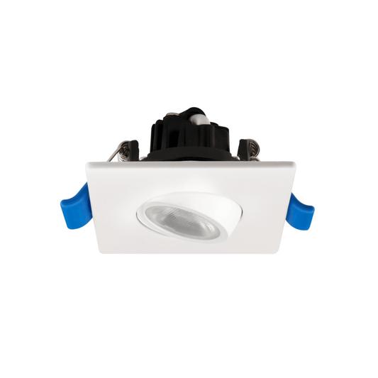 P-5098 2 Inch Square White 5W 400 Lumens Warm White 3000k Gimbal Light