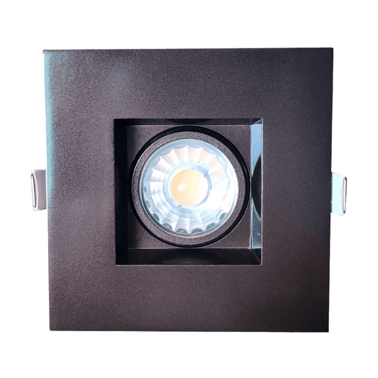 P-5117 3 Inch Square Bronze 8W 650 Lumens 5CCT Gimbal Light