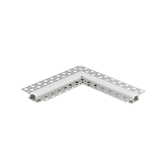 P-5275 Trimless LED Recessed Aluminum L Corner Connector, Tape Light Size 14mm, Length 6.5 Inch