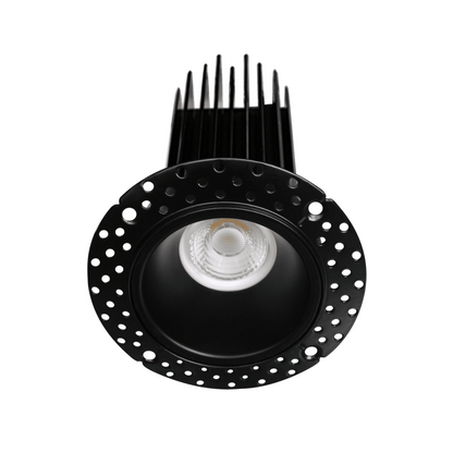 P-5437 2 Inch Trimless Black Round 15W 1000 Lumens 5CCT Recessed Light
