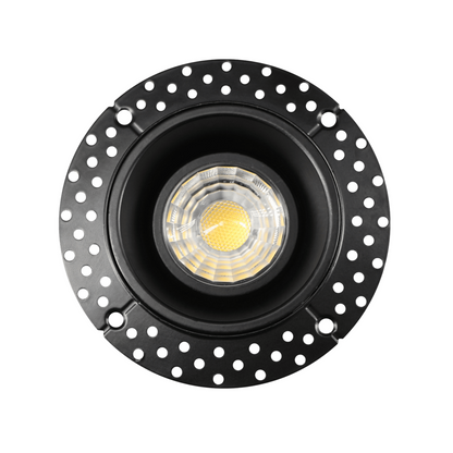 P-5440 3 Inch Trimless Round Black 8W 600 Lumens 5CCT Gimbal Light