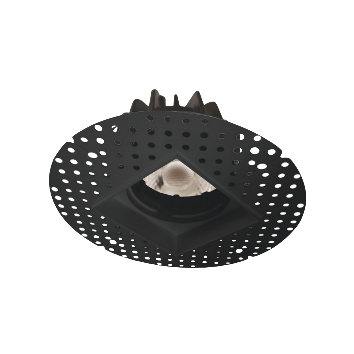 P-5455 2 Inch Trimless Square Black 8W 600 Lumens 5CCT Recessed Light