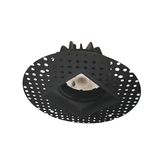 P-5455 2 Inch Trimless Square Black 8W 600 Lumens 5CCT Recessed Light