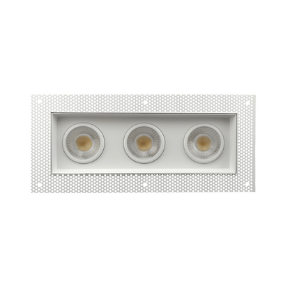 P-5462 4 Inch Trimless 3 Head White 42W 3300 Lumens 5CCT Gimbal Light