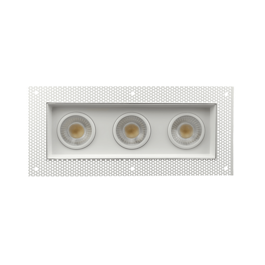 P-5462 4 Inch Trimless 3 Head White 42W 3300 Lumens 5CCT Gimbal Light