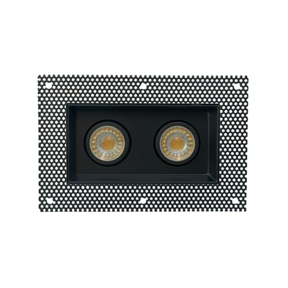 P-5473 3 Inch Trimless 2 Head Black 15W 1300 Lumens 5CCT Gimbal Light
