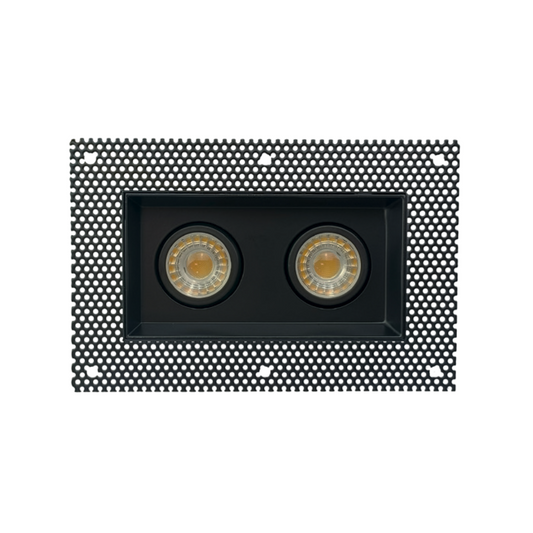 P-5473 3 Inch Trimless 2 Head Black 15W 1300 Lumens 5CCT Gimbal Light