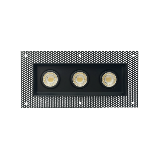 P-5474 3 Inch Trimless 3 Head Black 23W 1950 Lumens 5CCT Gimbal Light